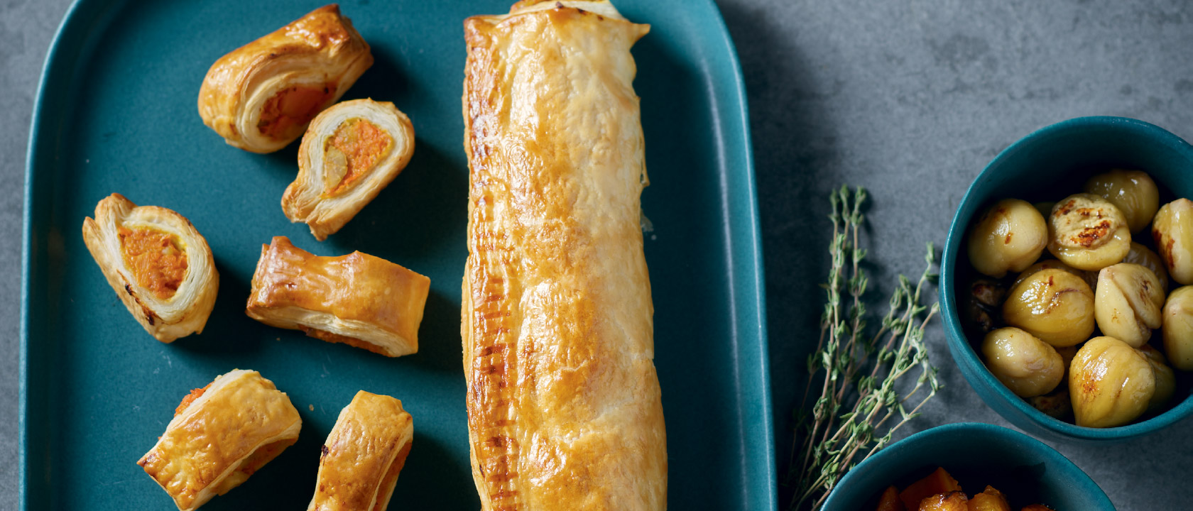 folhadinhos de castanhas e abóboras