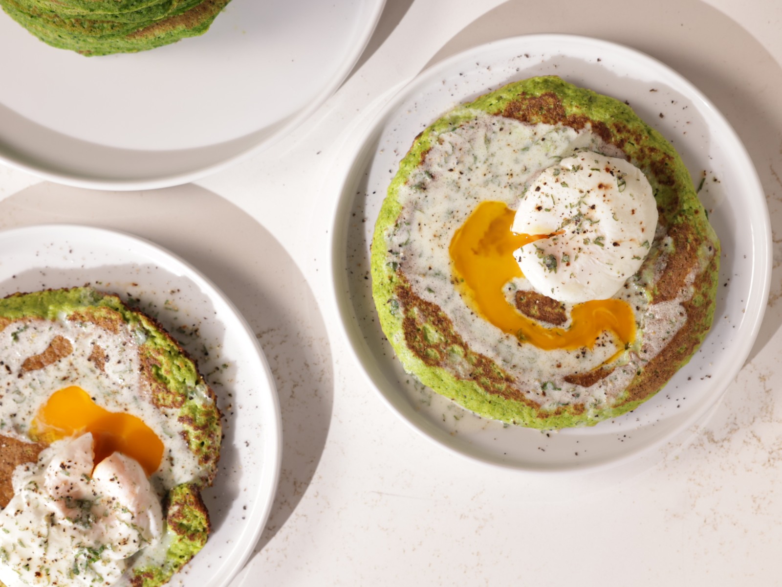 imagem de panquecas de edamame