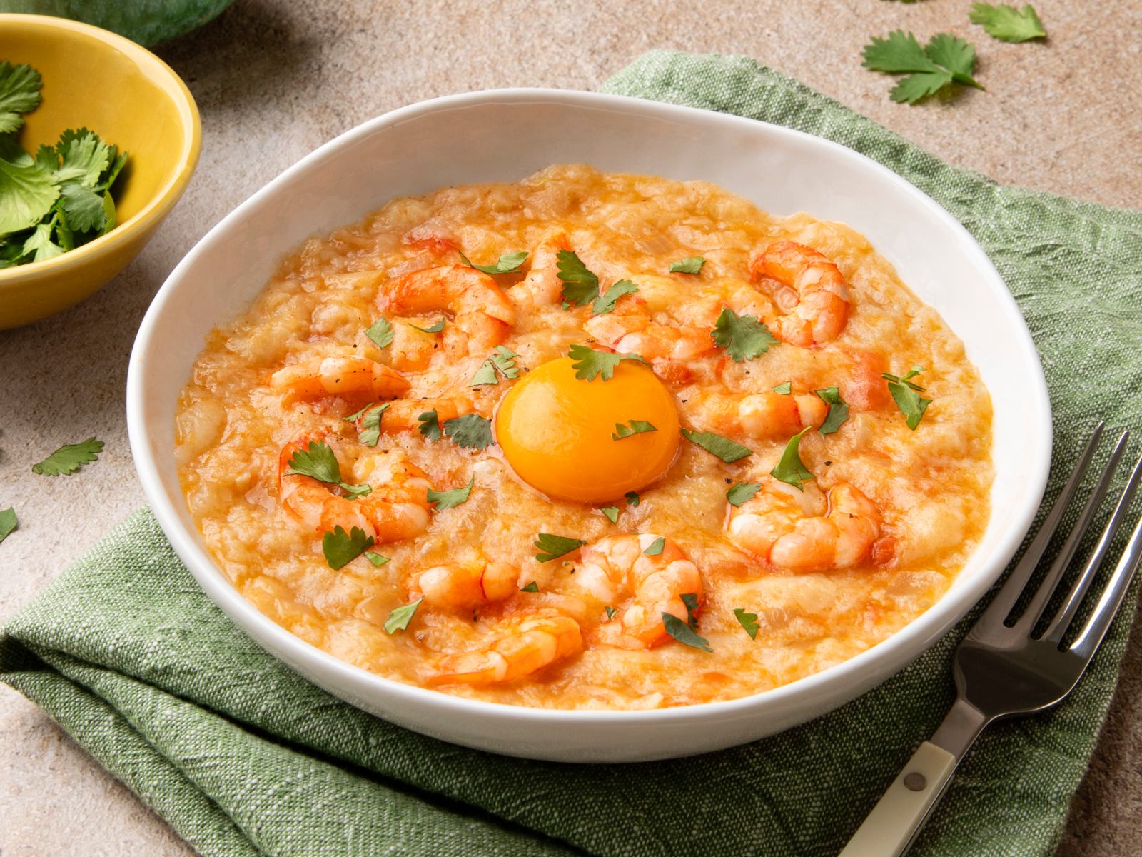 imagem de Açorda de camarão e coentros