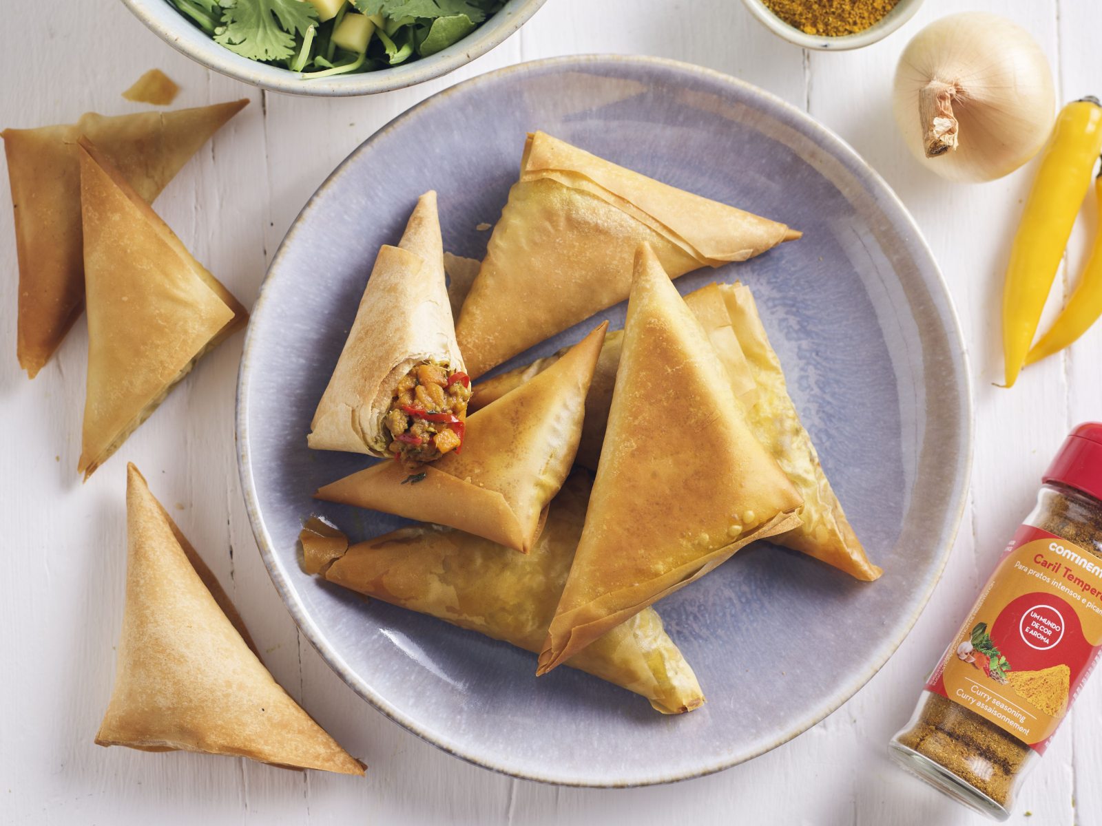 Chamuças de Carne de Vaca e Batata-Doce